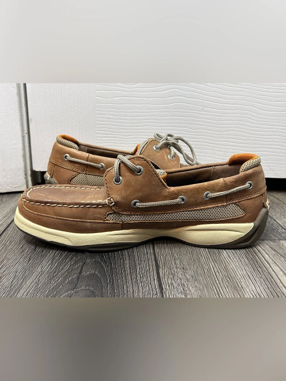 Sperry Top-Sider Leather Boat Shoes Brown Men’s Size 10W Deck Shoes